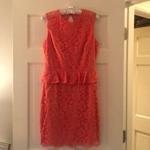 Cynthia Steffe Women’s Lace Coral Cocktail Dress